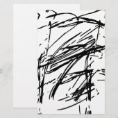 Papeterie Abstrait noir et blanc (Devant / Derrière)