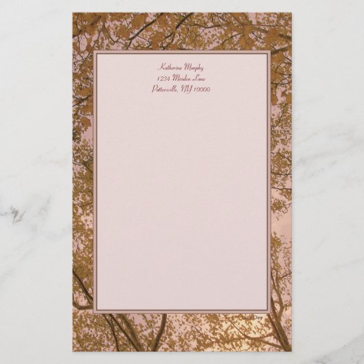 Papeterie Abstraite d'automne (Devant)