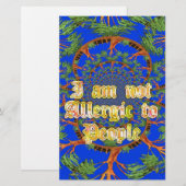 Papeterie Acacia Alchemy : Je ne suis pas allergique à l'art (Devant / Derrière)