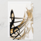 Papeterie Accessoire de design de feuille de musique classiq (Devant / Derrière)