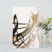 Papeterie Accessoire de design de feuille de musique classiq (Debout devant)