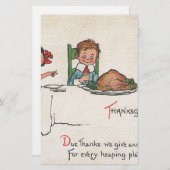 Papeterie action de grâce à l'ancienne mode (Devant / Derrière)