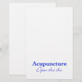 Papeterie Acupuncture - Ouvrir le chi (Devant / Derrière)