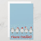 Papeterie adorable FUNNY Fleece Navidad Christmas Sheep (Devant / Derrière)