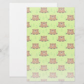 Papeterie Adorable Motif de la marmotte de bois (Devant / Derrière)