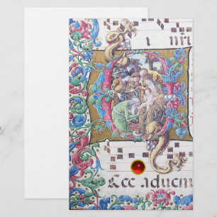PAPETERIE ADORATION DE MAGI, MONOGRAMME DE NATIVITÉ AVEC DOL