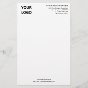 Papeterie Adresse Info Logo Nom Commercial Personn