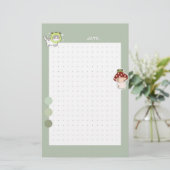 Papeterie Aesthetic Sage green Frog cute korean (Debout devant)