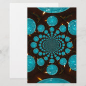 Papeterie Affichage éclatant des lumières cyanes Kaleidoscop (Devant / Derrière)