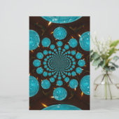 Papeterie Affichage éclatant des lumières cyanes Kaleidoscop (Debout devant)