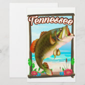 Papeterie Affiche de pêche du Tennessee. (Devant / Derrière)