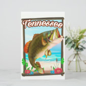 Papeterie Affiche de pêche du Tennessee. (Debout devant)