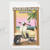 Papeterie Affiche de plage de Mar del Plata Argentina (Devant / Derrière)