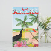 Papeterie Affiche de plage de toucan jamaïcain (Debout devant)
