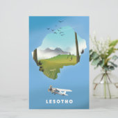 Papeterie Affiche de ski en Afrique du Sud Lesotho (Debout devant)