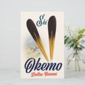 Papeterie Affiche de ski Okemo Ludlow Vermont (Debout devant)