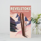 Papeterie Affiche de ski Revelstoke Colombie-Britannique, Ca (Debout devant)