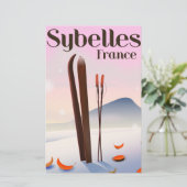 Papeterie Affiche de ski Sybelles France (Debout devant)
