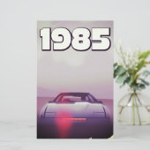 Papeterie affiche de supercar vintage 1985 (Debout devant)