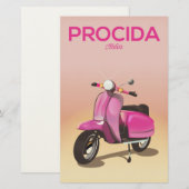 Papeterie Affiche de vacances à Procida Italie scooter (Devant / Derrière)