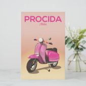 Papeterie Affiche de vacances à Procida Italie scooter (Debout devant)