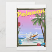 Papeterie Affiche de vol pour Palawan Philippines (Devant / Derrière)