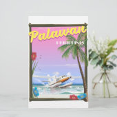 Papeterie Affiche de vol pour Palawan Philippines (Debout devant)
