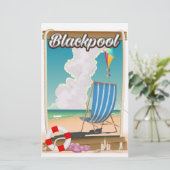 Papeterie Affiche de voyage au bord de la mer de Blackpool (Debout devant)