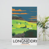Papeterie affiche de voyage de golf longniddry Écosse (Debout devant)