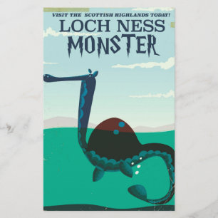 Papeterie Affiche de voyage drôle du monstre du Loch Ness
