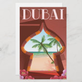 Papeterie Affiche de voyage du Palais de Dubaï (Devant / Derrière)