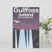 Papeterie Affiche de voyage en Islande Cascade de Gullfoss (Debout devant)