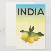 Papeterie Affiche de voyage India Lemon (Devant / Derrière)