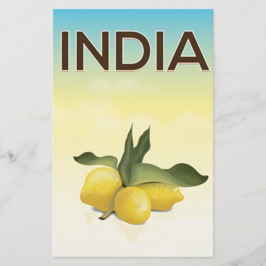 Papeterie Affiche de voyage India Lemon (Devant)