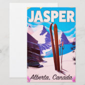 Papeterie Affiche de voyage Jasper Alberta Canada (Devant / Derrière)