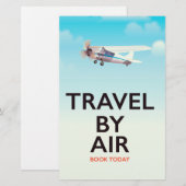 Papeterie Affiche de voyage par avion (Devant / Derrière)