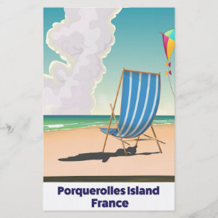 Papeterie Affiche de voyage sur l'île de Porquerolles France