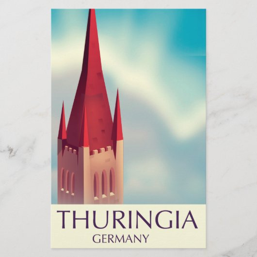 Papeterie Affiche de voyage Thuringe Allemagne (Devant)