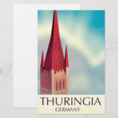 Papeterie Affiche de voyage Thuringe Allemagne (Devant / Derrière)