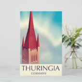 Papeterie Affiche de voyage Thuringe Allemagne (Debout devant)