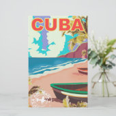 Papeterie Affiche de voyage vintage Cuba (Debout devant)