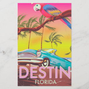 Papeterie Affiche de voyage vintage Destin Floride États-Uni