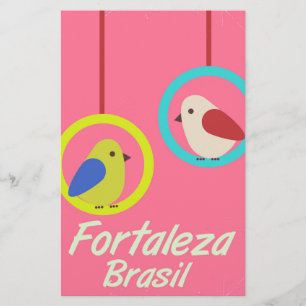 Papeterie Affiche de voyage vintage Fortaleza Brésil