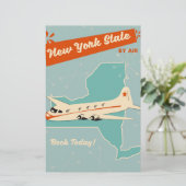 Papeterie Affiche rétro de l'État de New York. (Debout devant)