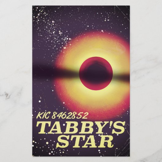 Papeterie Affiche spatiale de l'étoile de Tabby (Devant)