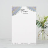 Papeterie Agate de géode de la lavande d'or moderne - papete (Debout devant)