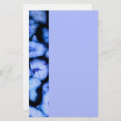 Papeterie Agate de quartz bleu, Geodes bleues, motif abstrai (Devant / Derrière)