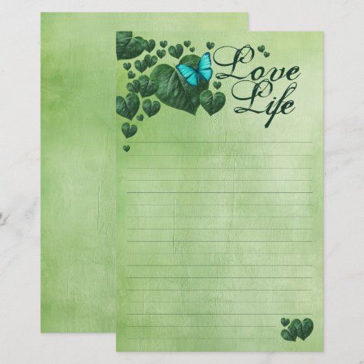 Papeterie Aimer la vie (Devant / Derrière)