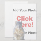 Papeterie Ajouter Un Écureuil Personnalisé (Devant / Derrière)