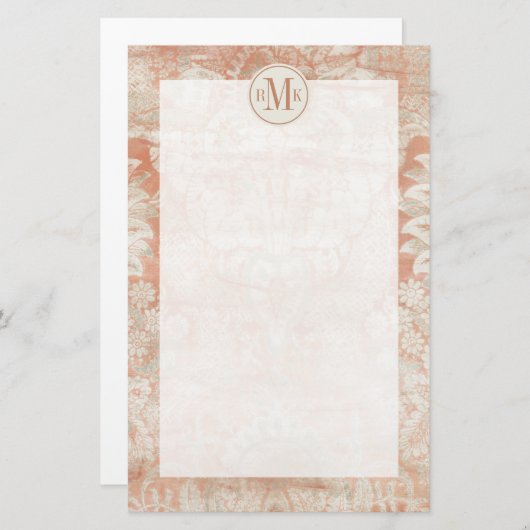 Papeterie Ajouter vos initiales| Garnet Weft (Devant / Derrière)